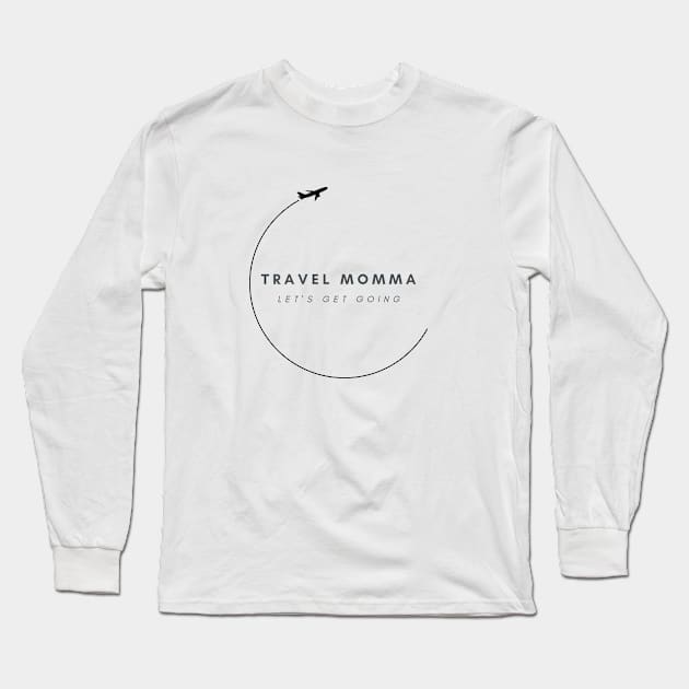 Travel Momma centered logo Long Sleeve T-Shirt by Castle Rock Shop